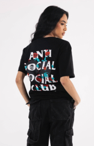 Anti Social Social Club White Burn It Down Spray Paint Logo T Shirt