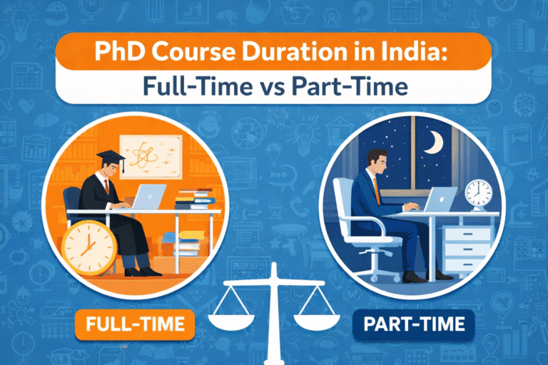 PhD Course Duration in India Full-Time vs  Part-Time