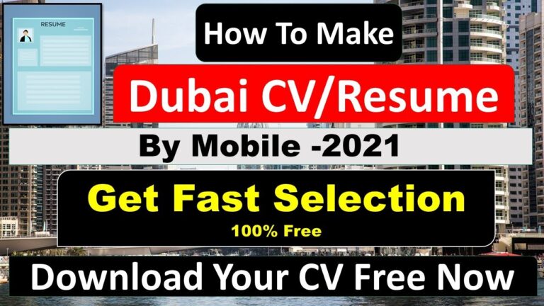 Why Dubai CV Maker Services Are Essential for the UAE Job Market