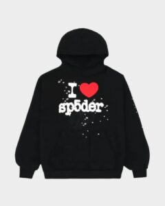 Sp5der I Heart SP5 Souvenir Hoodie Black