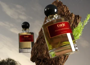 Elegant bottle of Farje Perfumes showcasing luxurious fragrance options.