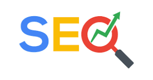 Search engine optimization SEO concept with magnifying glass and growth arrow